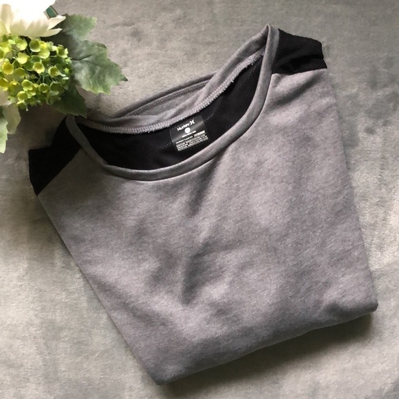 HURLEY- Nike DriFit Gray Crewneck Sweatshirt with Mesh Accents, Sz Med, GUC - Picture 1 of 7